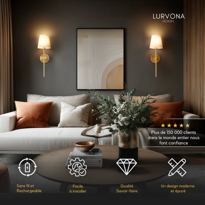 APPLIQUES MURALES SANS FIL (LOT DE 2)