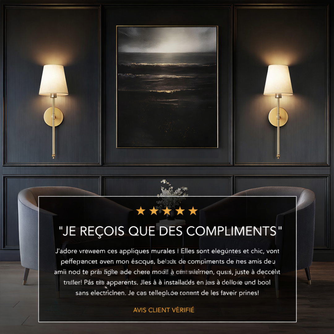 APPLIQUES MURALES SANS FIL (LOT DE 2)